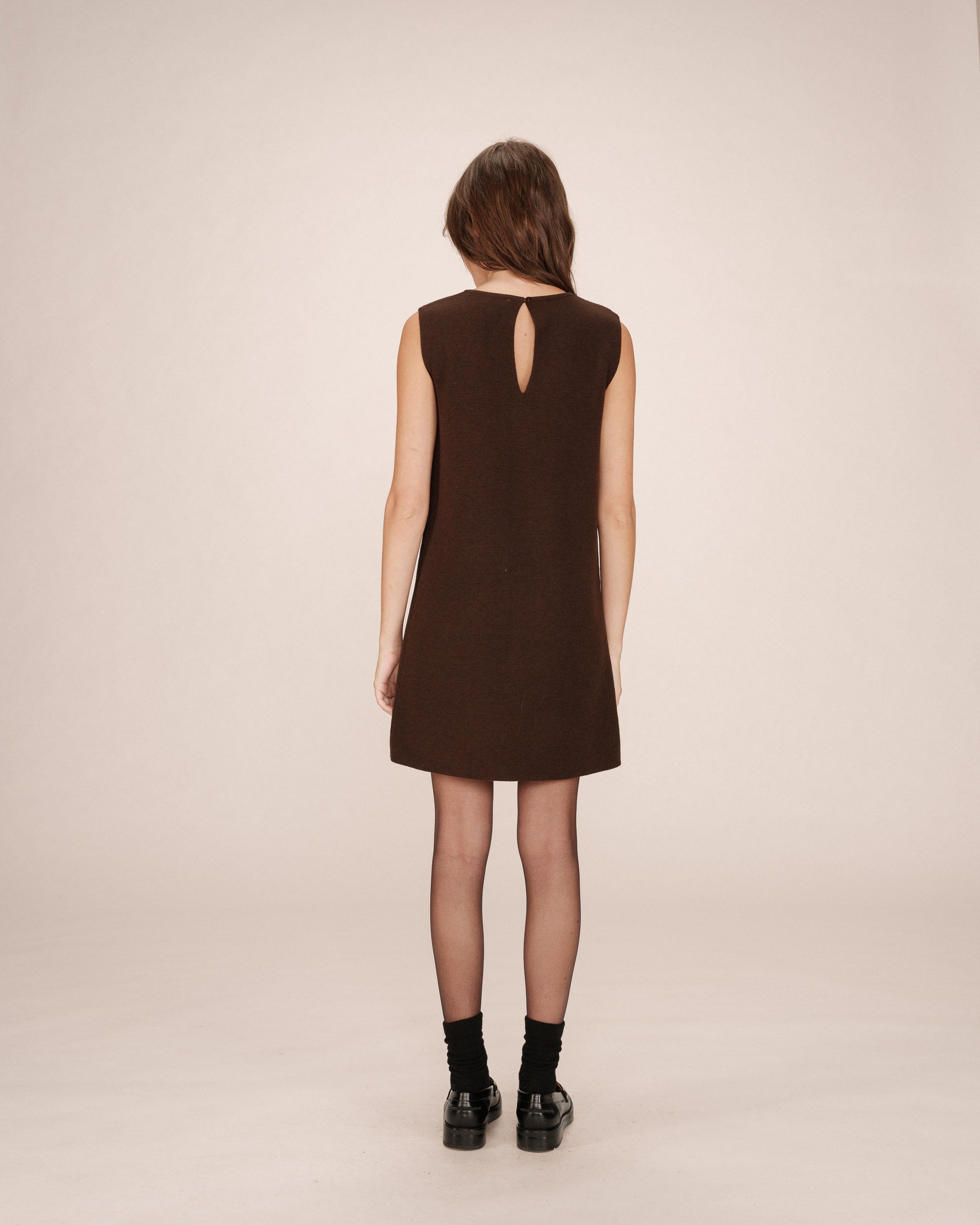 Robe Courte Tailoring Chocolat Sarah