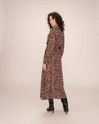 Soisson Chocolate Abstract Long Dress