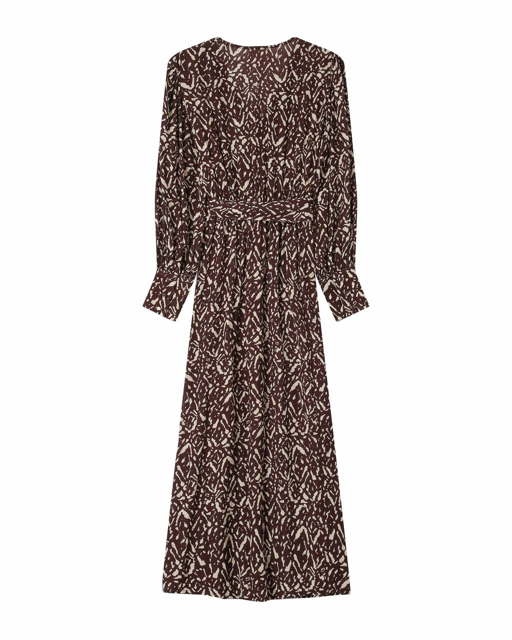 Soisson Chocolate Abstract Long Dress