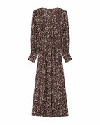Soisson Chocolate Abstract Long Dress
