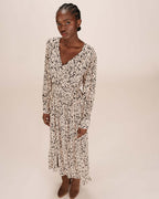 Robe Longue Abstraite Vanille Soisson
