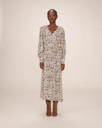 Robe Longue Abstraite Vanille Soisson