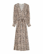 Robe Longue Abstraite Vanille Soisson