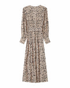 Robe Longue Abstraite Vanille Soisson