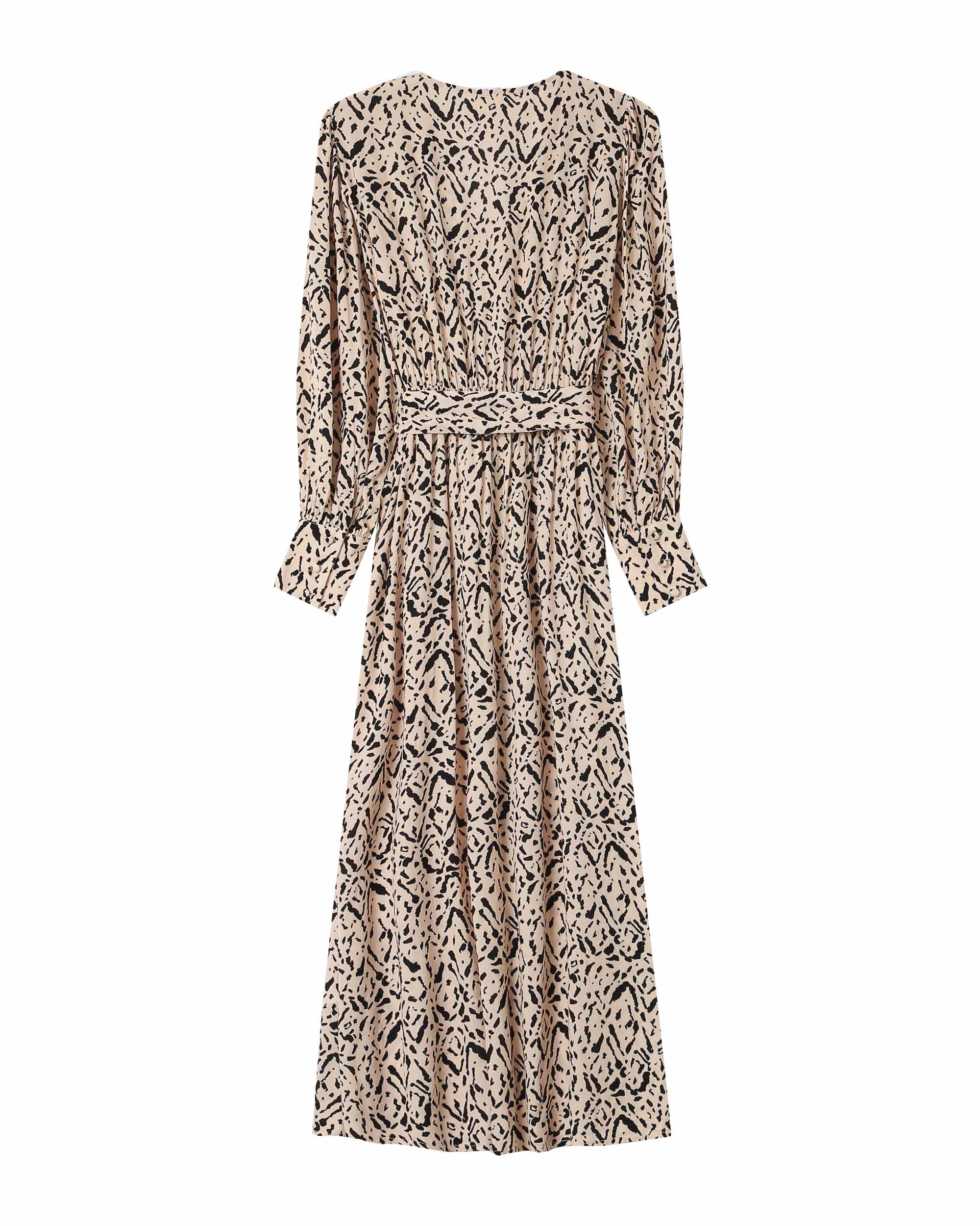 Robe Longue Abstraite Vanille Soisson