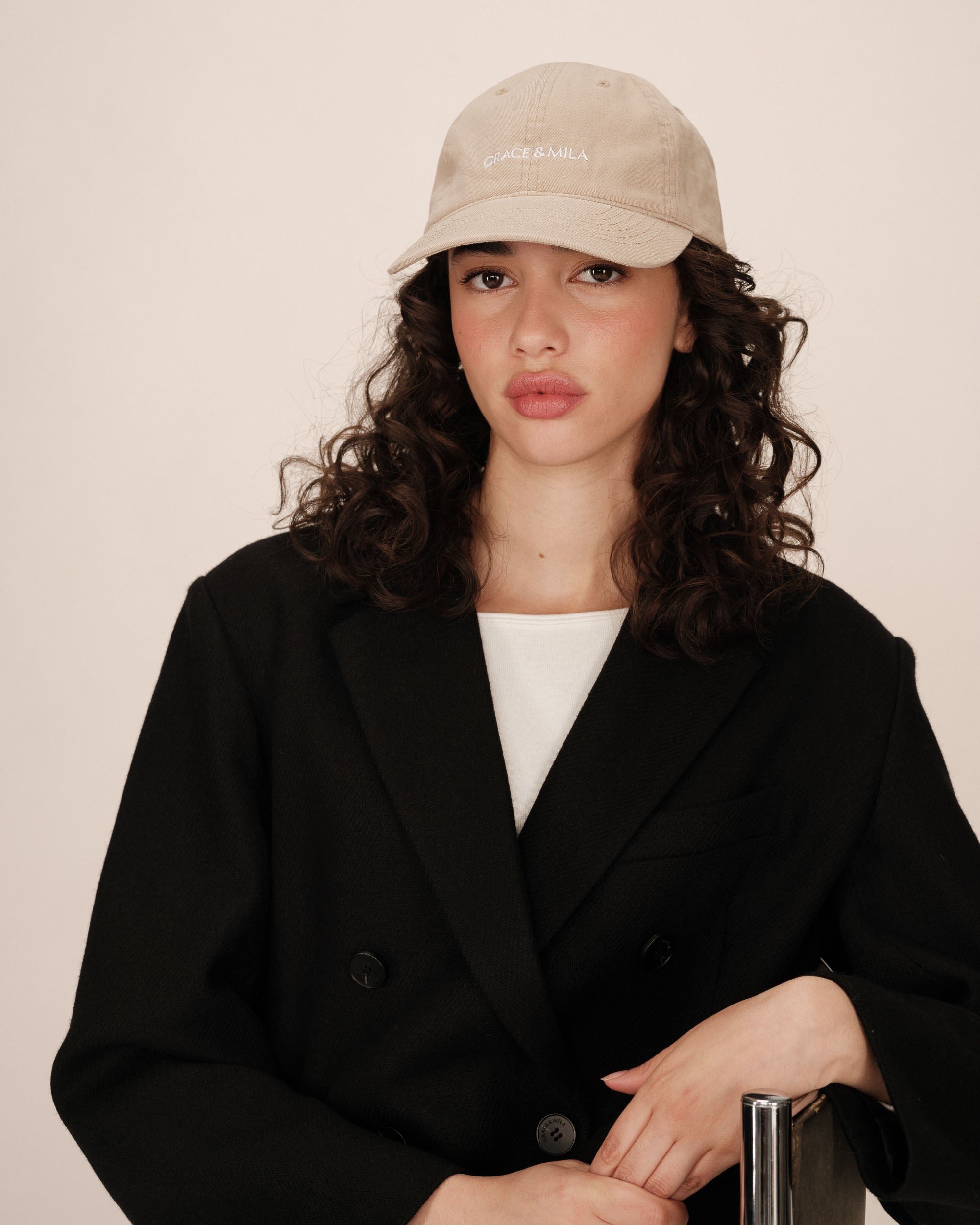 Casquette Avec Logo Beige Slimane