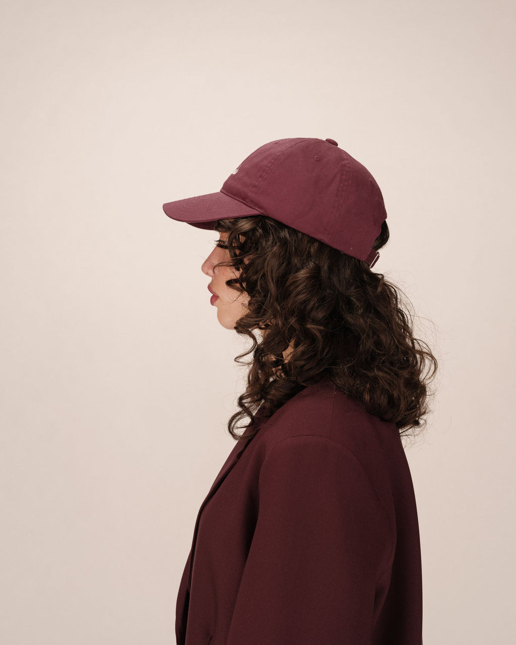 Cap With Logo Burgundy Slimane