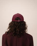 Cap With Logo Burgundy Slimane