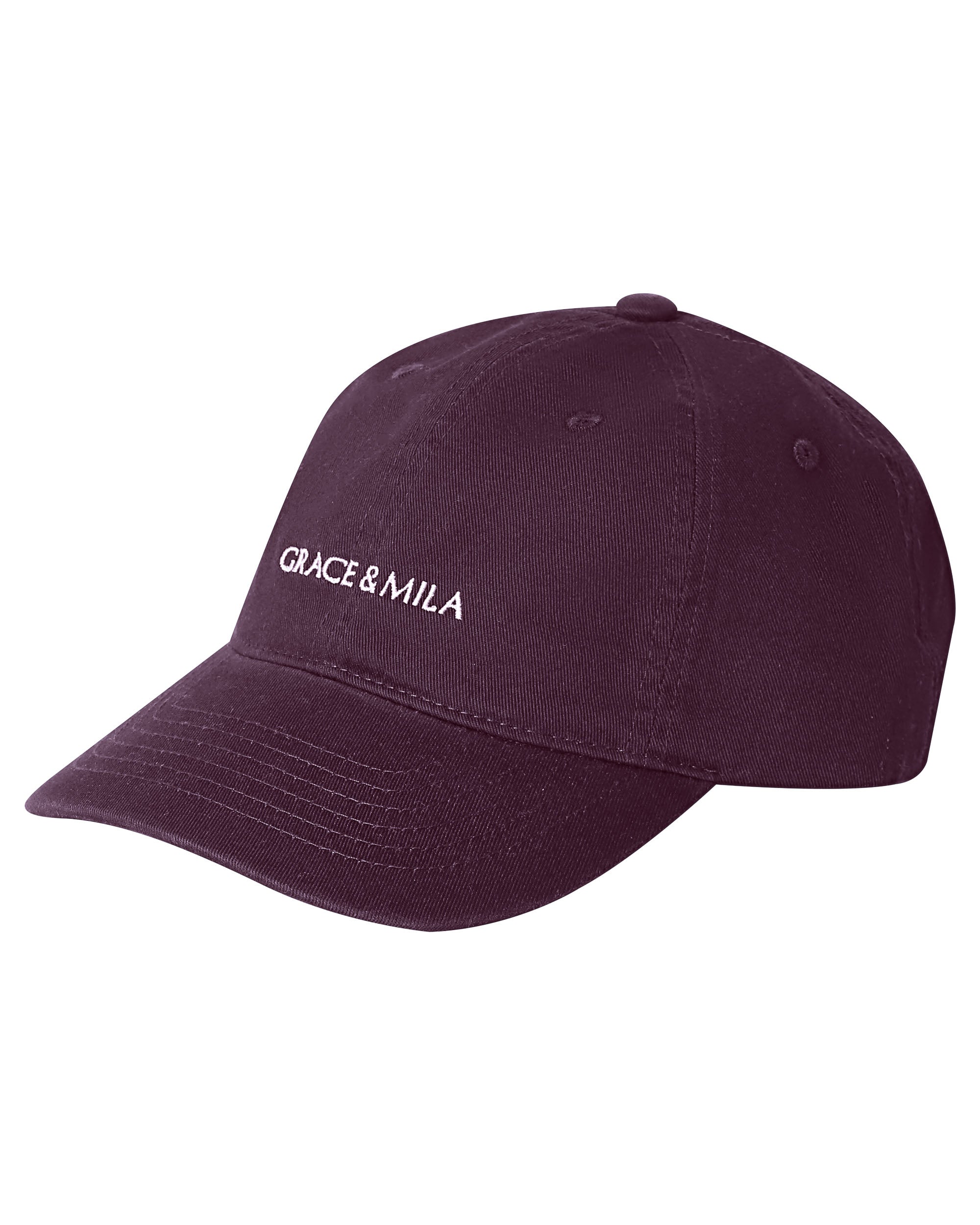 Cap With Logo Burgundy Slimane