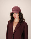 Cap With Logo Burgundy Slimane