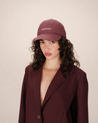 Cap With Logo Burgundy Slimane