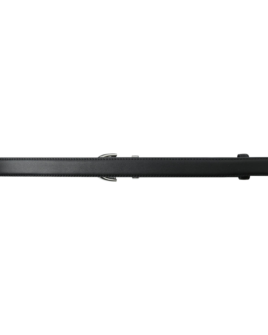 Ceinture Lisse Noir Silver
