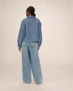 Boxy Denim Blue Wool Jacket Novembre
