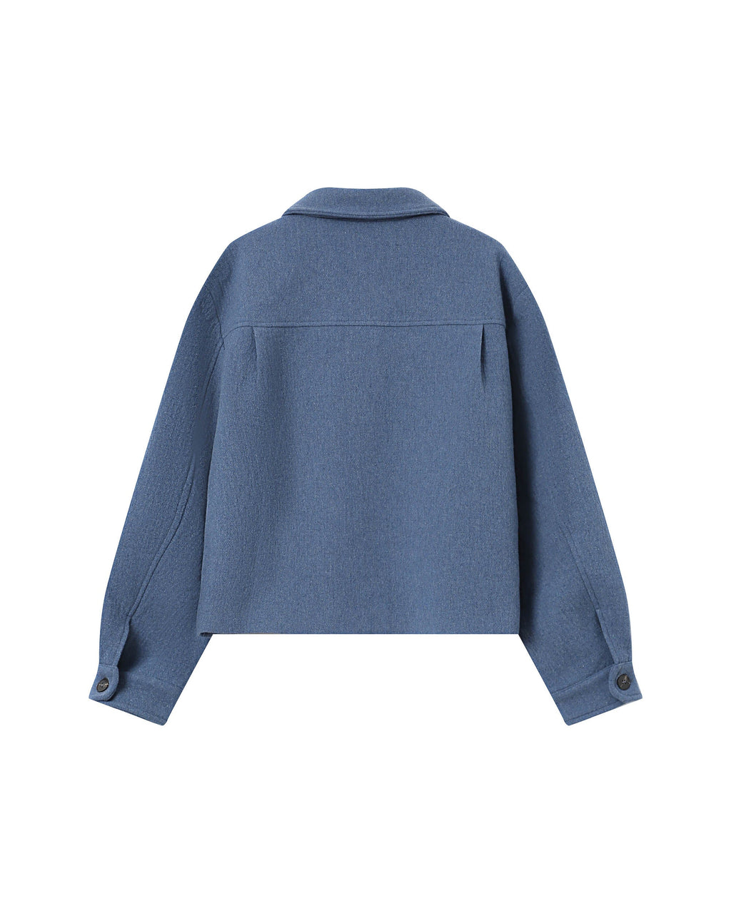 Boxy Denim Blue Wool Jacket Novembre