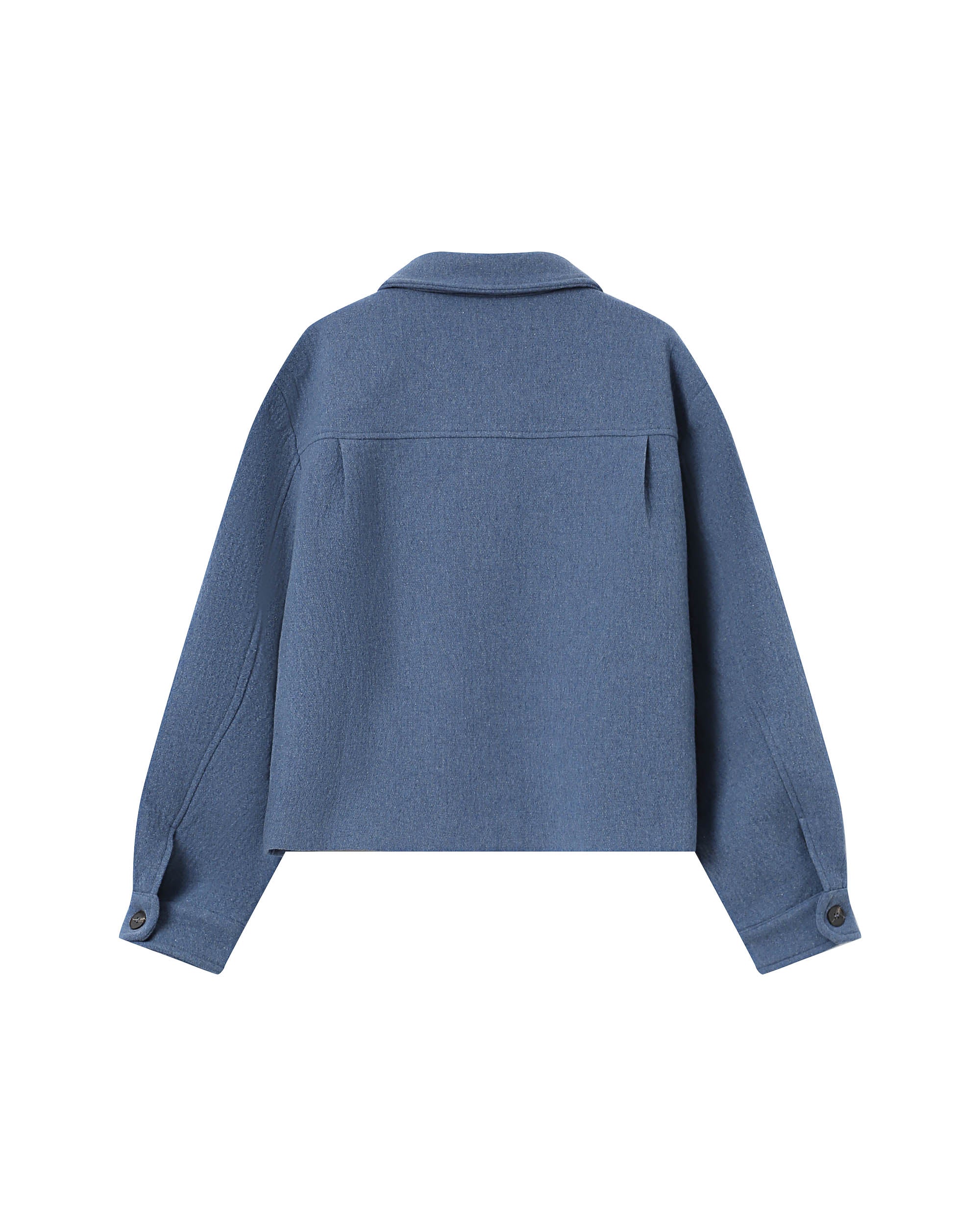 Boxy Denim Blue Wool Jacket Novembre