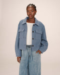 Boxy Denim Blue Wool Jacket Novembre