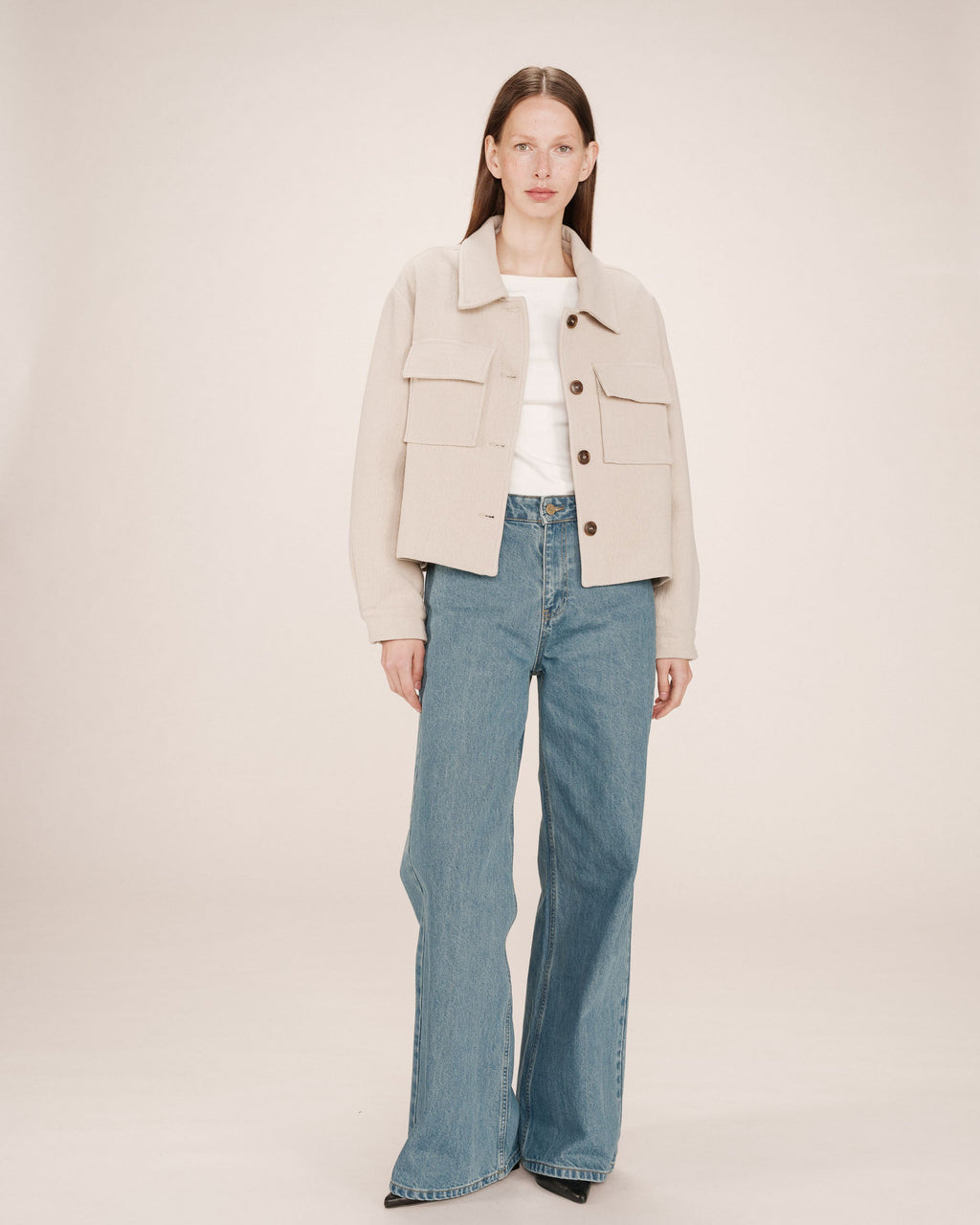 Veste Boxy Greige Novembre