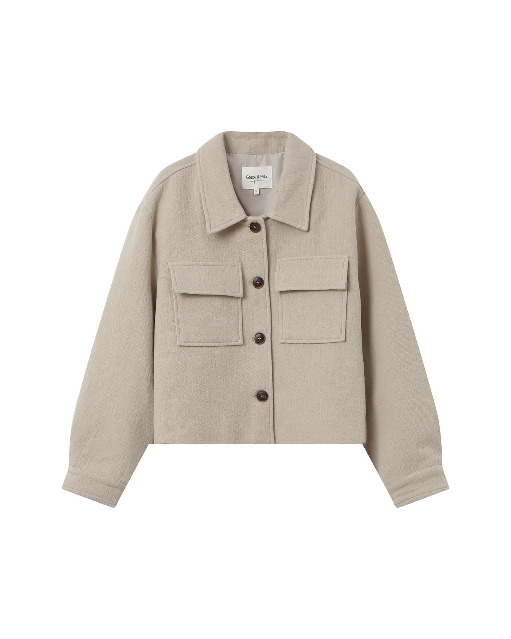 Veste Boxy Greige Novembre