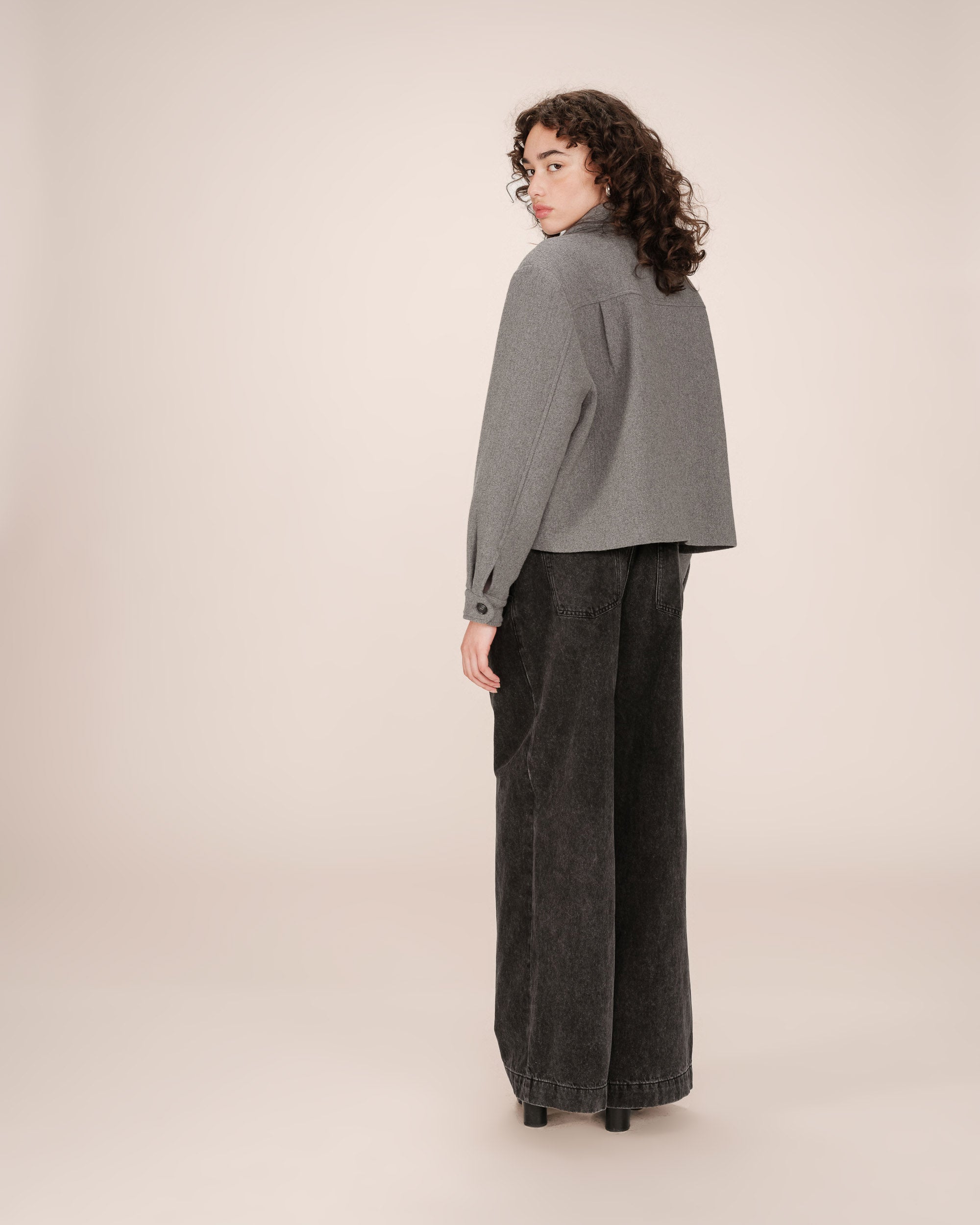 Grey Boxy Jacket Novembre