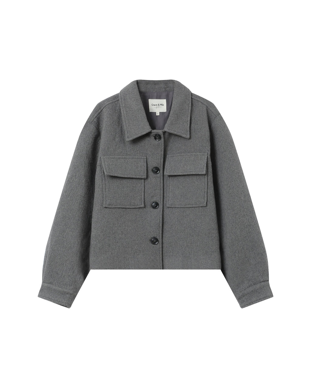 Grey Boxy Jacket Novembre