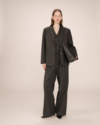 Blazer Droit A Rayures Anthracite Silly