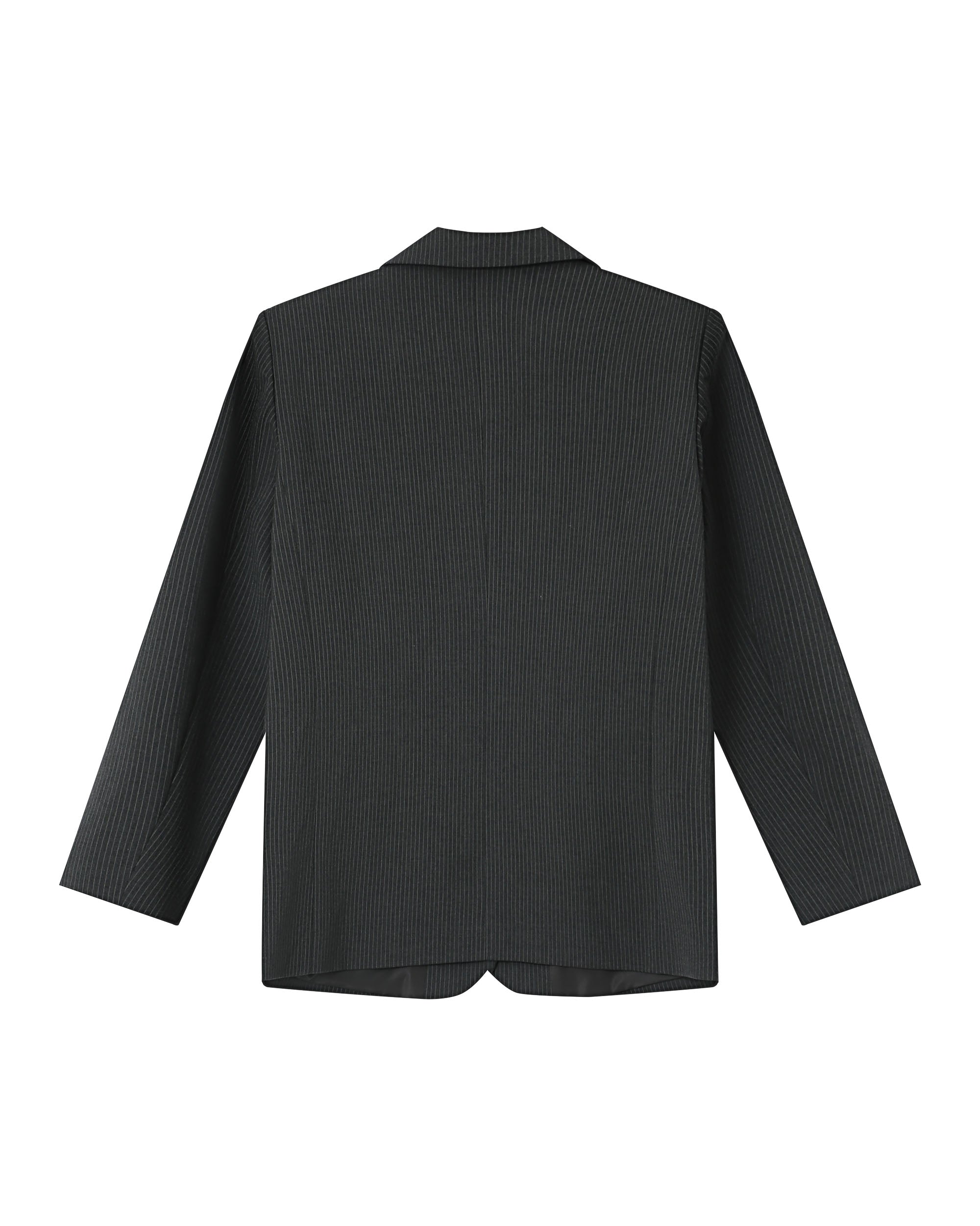 Blazer Droit A Rayures Anthracite Silly