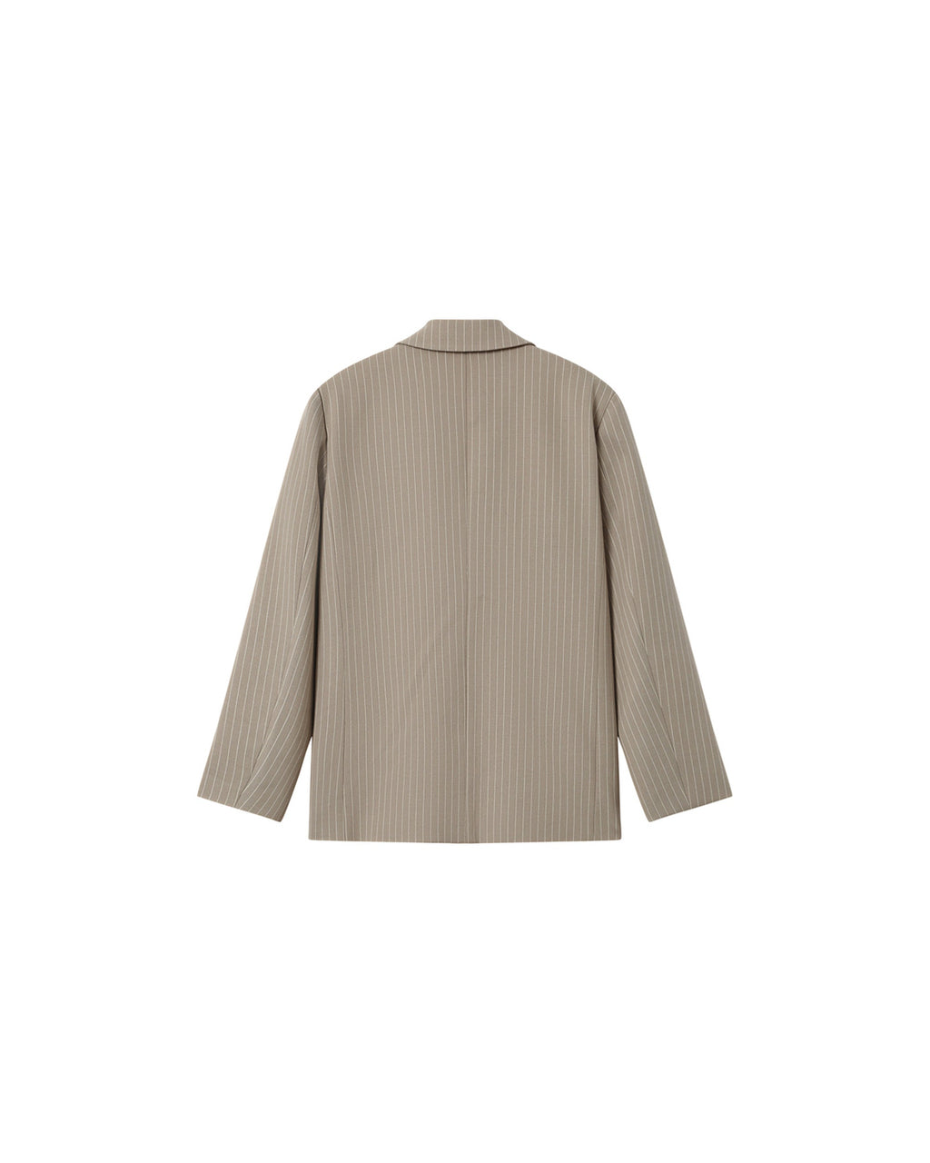 Blazer Droit A Rayures Greige Silly
