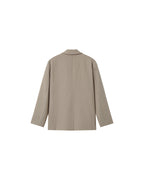 Blazer Droit A Rayures Greige Silly