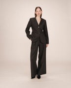 Fitted Striped Blazer Carbon Shain