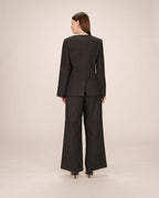 Fitted Striped Blazer Carbon Shain