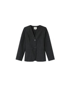 Fitted Striped Blazer Carbon Shain