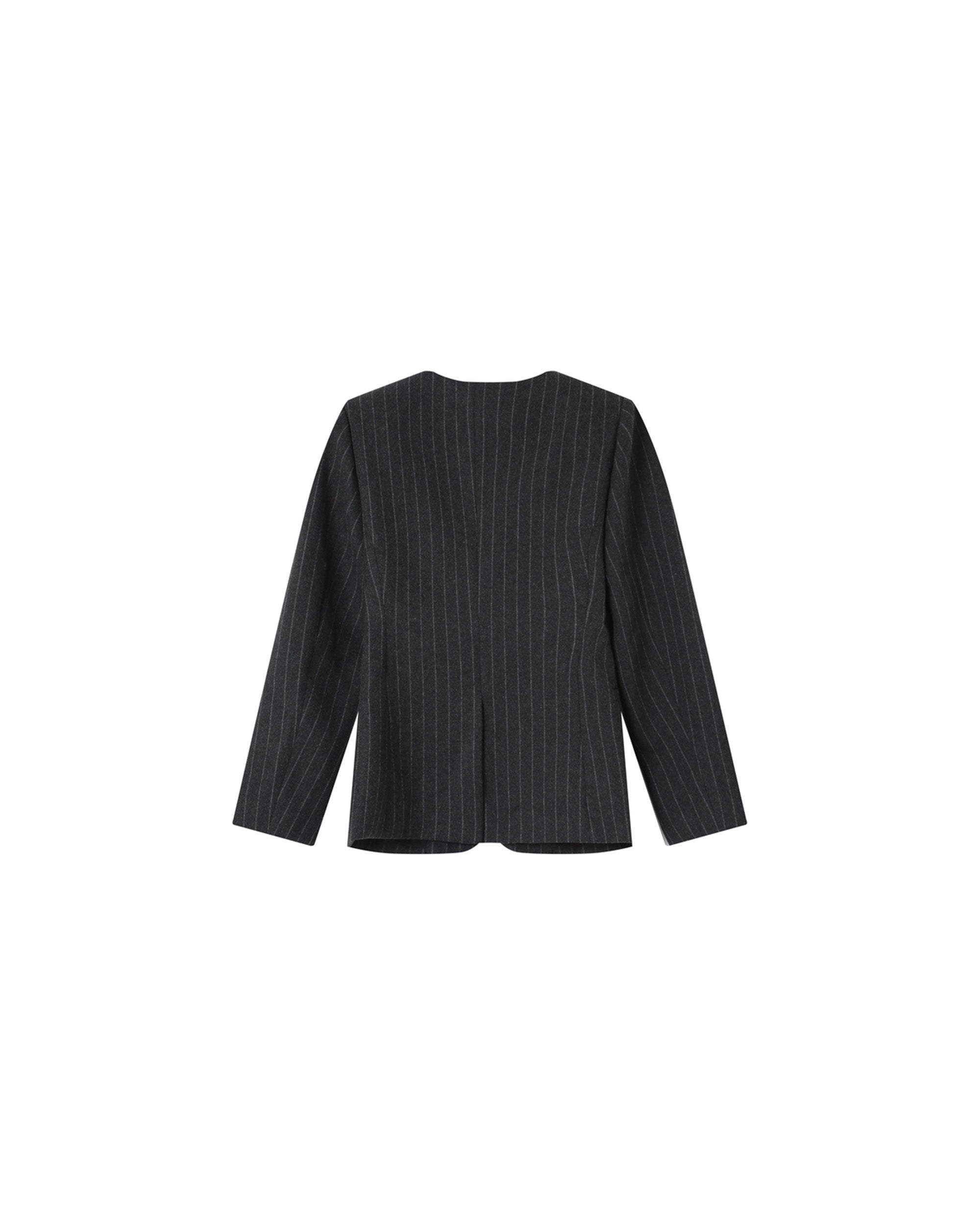 Fitted Striped Blazer Carbon Shain