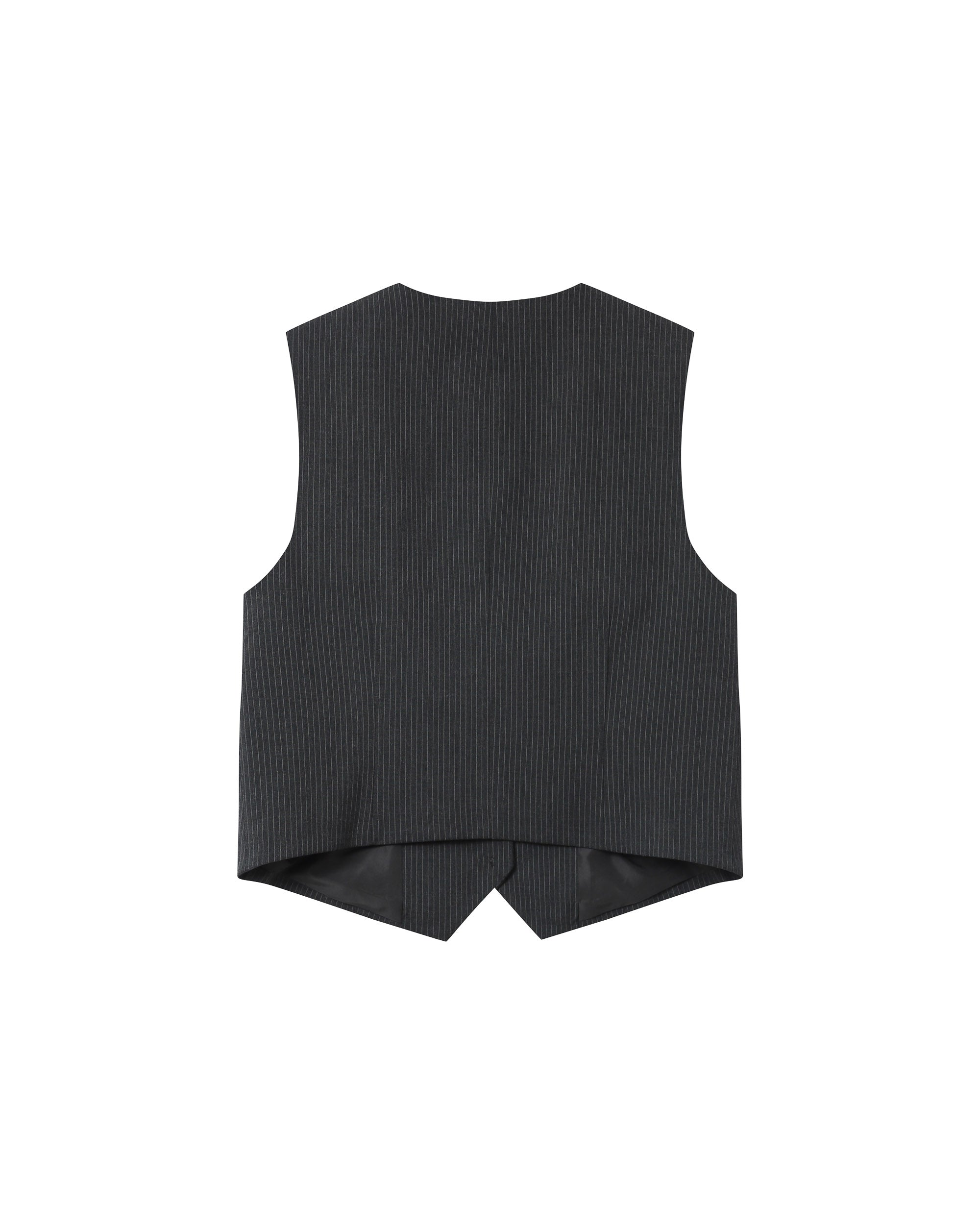 Gilet Droit A Rayures Anthracite Sister