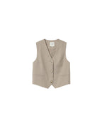 Gilet Droit A Rayures Greige Sister