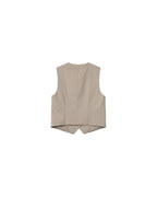 Gilet Droit A Rayures Greige Sister