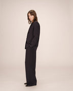 Straight Double-Breasted Navy Blazer Sureau