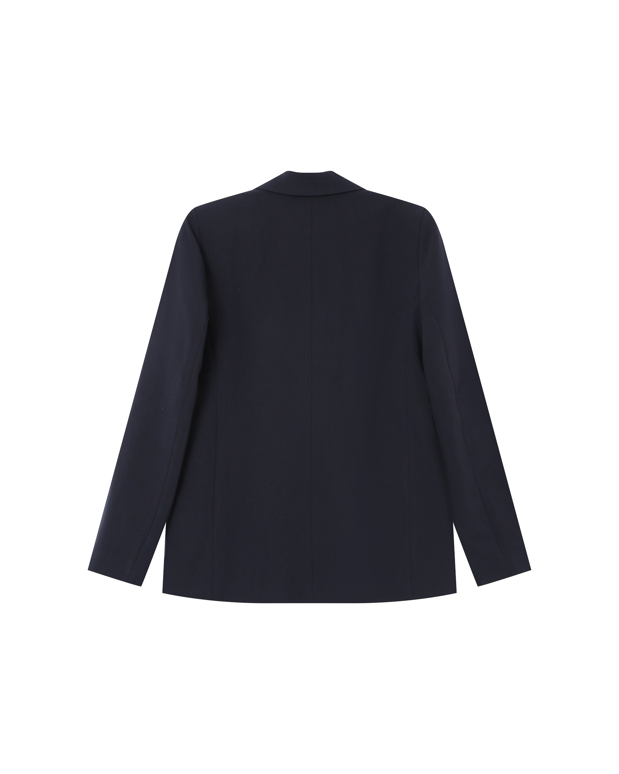 Straight Double-Breasted Navy Blazer Sureau