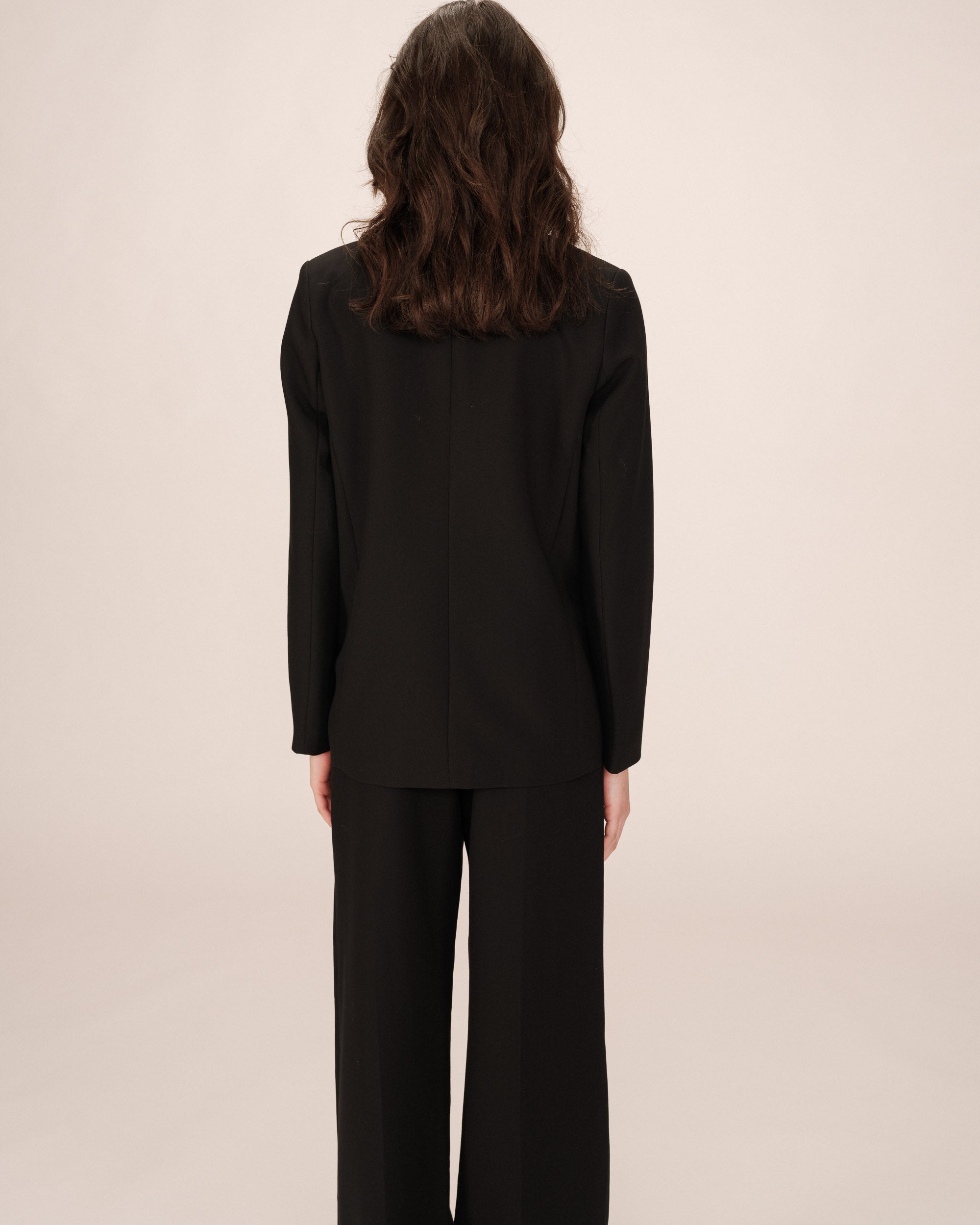 Straight Double-Breasted Black Sureau Blazer