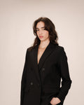 Straight Double-Breasted Black Sureau Blazer