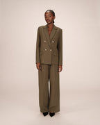 Blazer Croise Droit Vert Foret Sureau