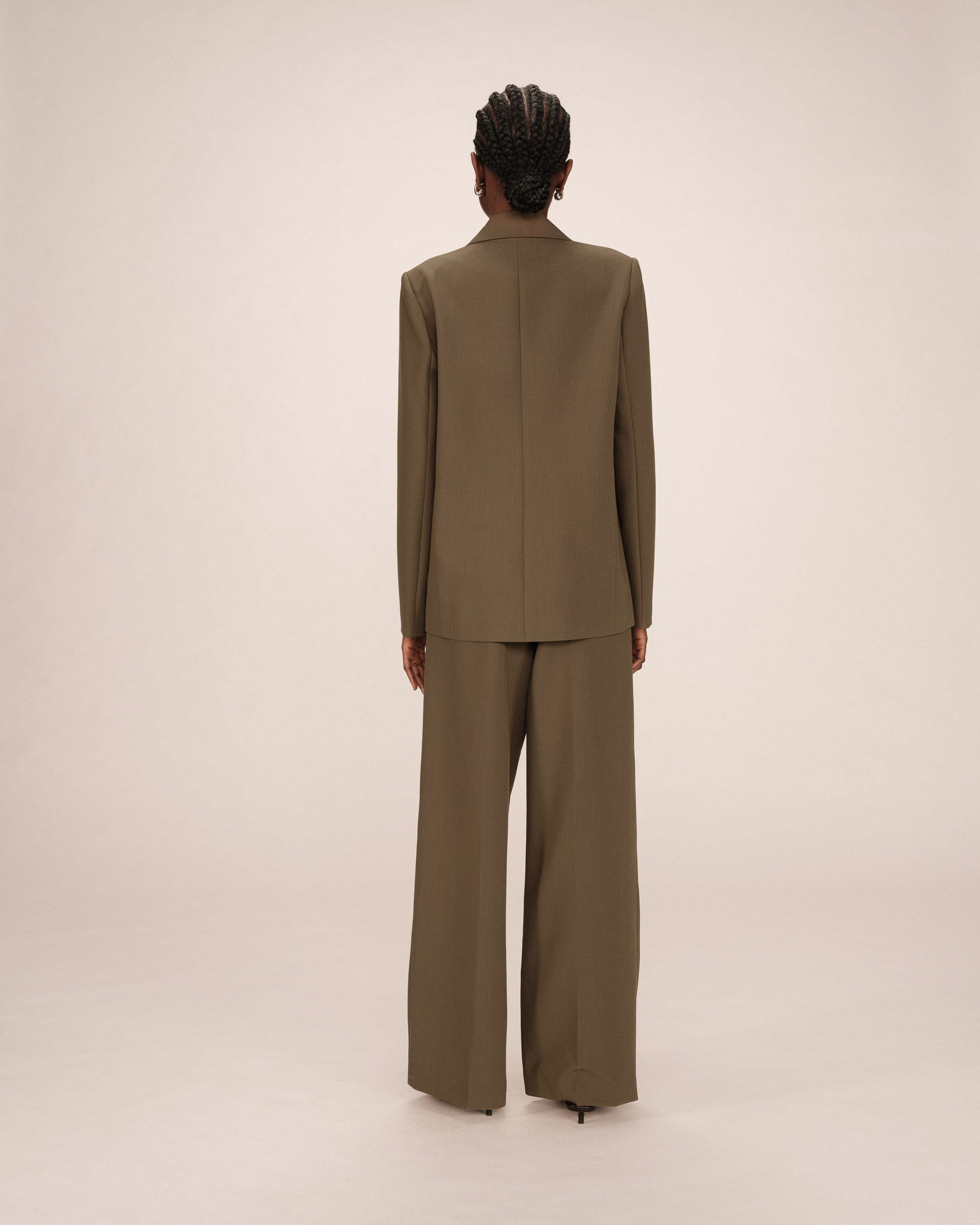 Blazer Croise Droit Vert Foret Sureau