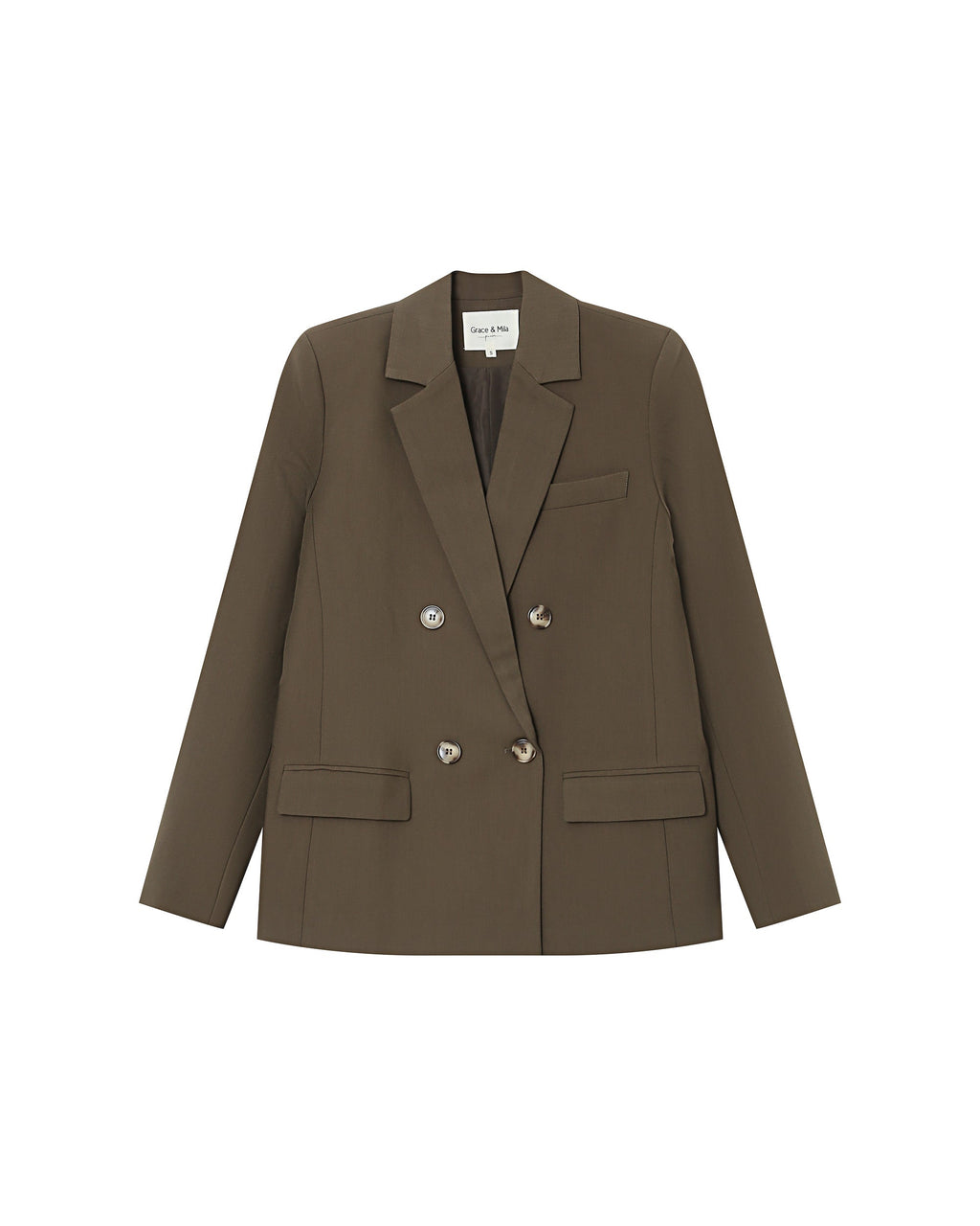 Blazer Croise Droit Vert Foret Sureau
