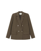 Blazer Croise Droit Vert Foret Sureau