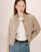 Greige Suedette Jacket Sullivan