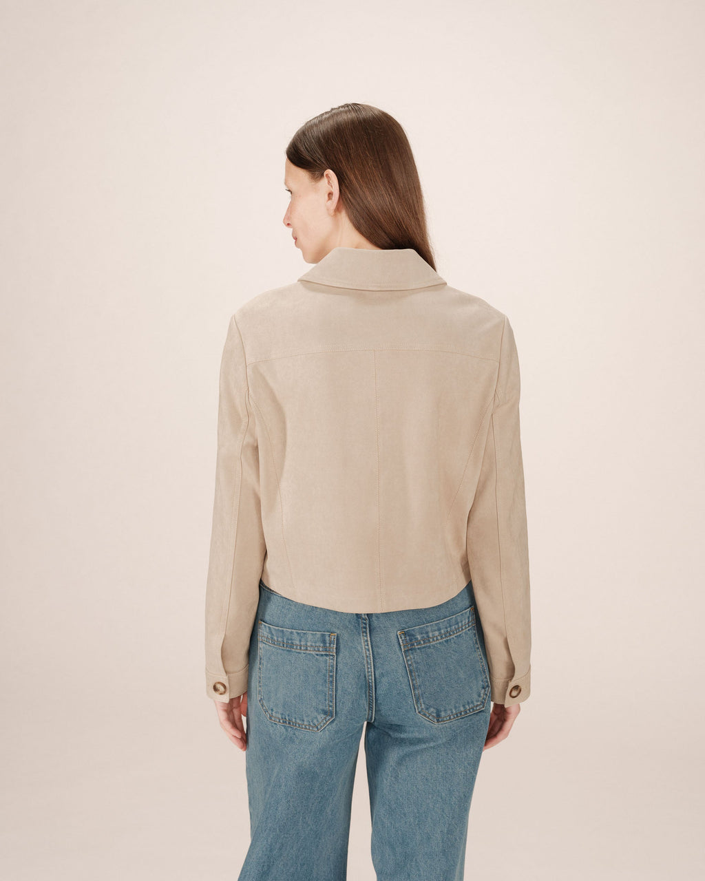 Greige Suedette Jacket Sullivan