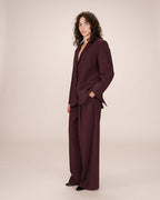 Blazer Large Droit Bordeaux Strong