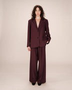 Blazer Large Droit Bordeaux Strong
