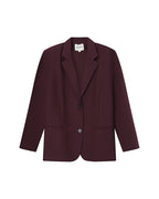Blazer Large Droit Bordeaux Strong