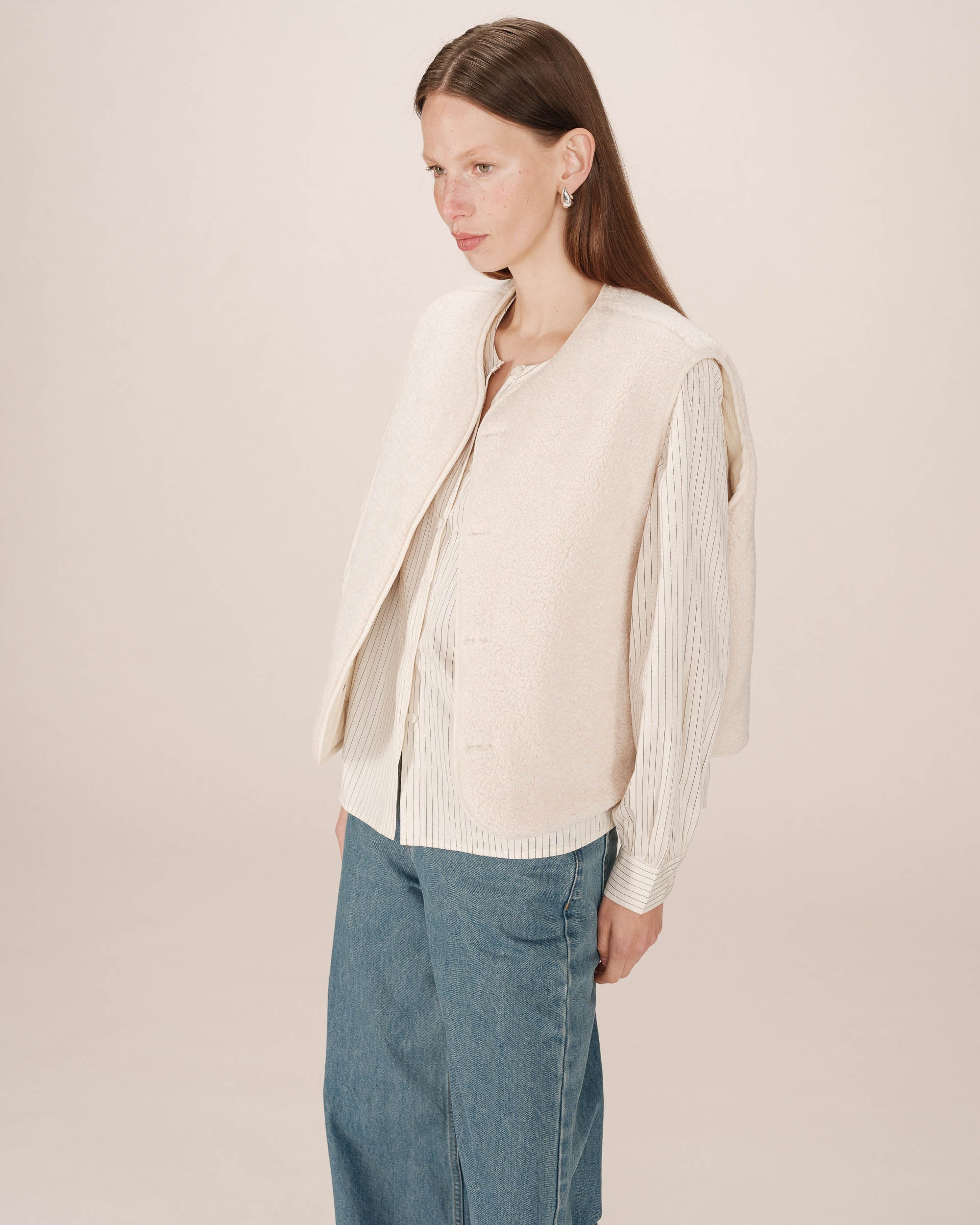 Ecru Quilted Jacket Seth