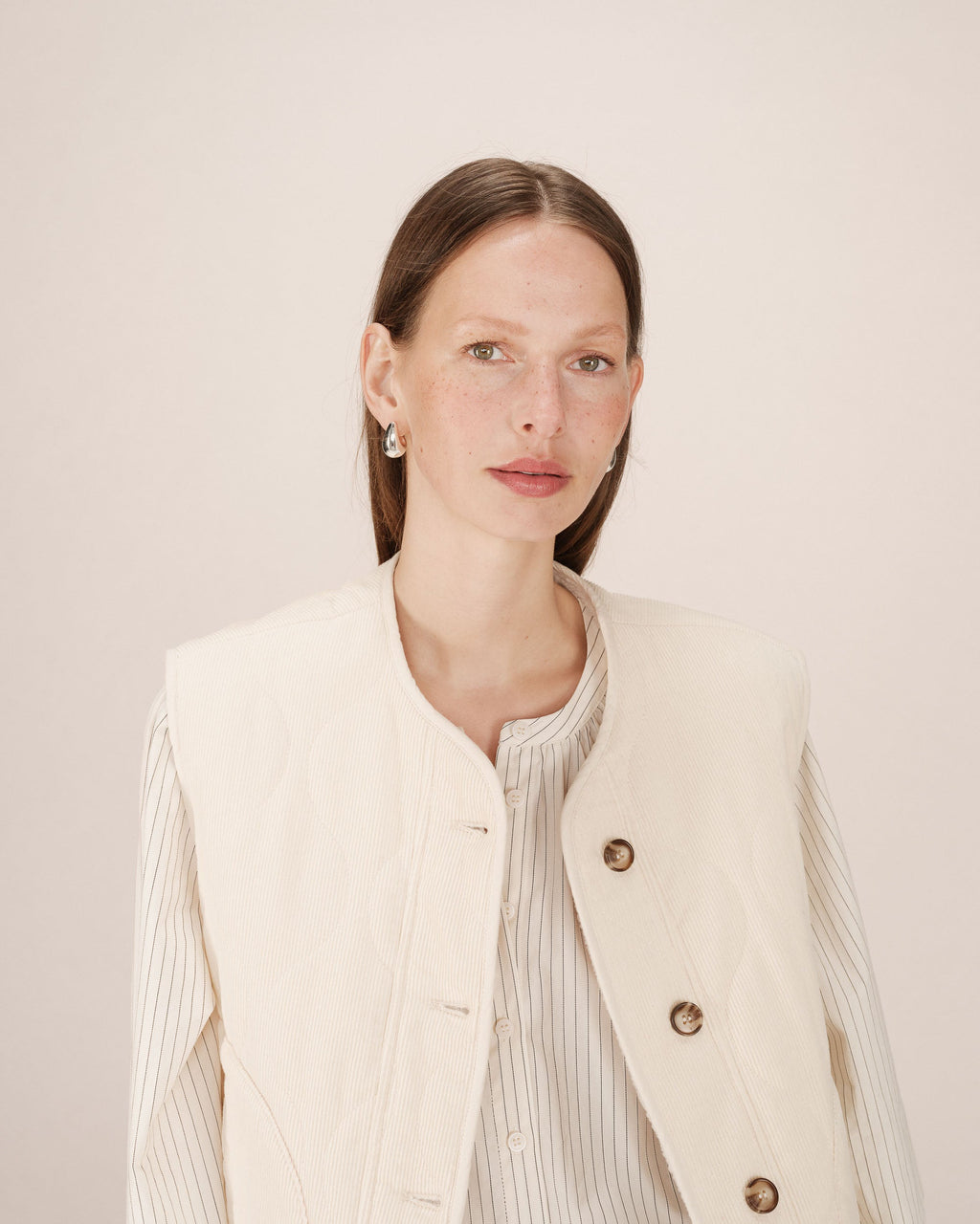 Ecru Quilted Jacket Seth